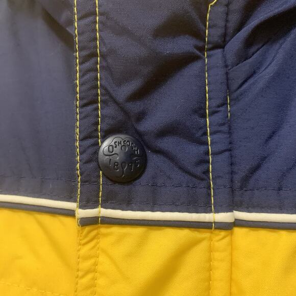 OshKosh Blue 6-9M 2-Piece Snowsuit Set Jacket & Bibs Yellow Navy Rare Size - Picture 3 of 14